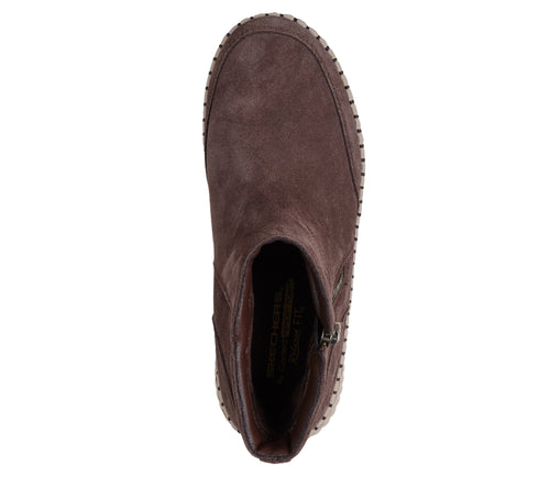 Ghete sport, dama, SKECHERS WILSHIRE BLVD - WEEK 169086-CHOC maro, piele intoarsa